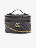 Gucci GG Marmont Vanity Black Matelasse Leather Mini