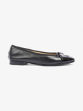 Chanel CC Ballerina Pumps Black Leather EU 37.5 UK 4.5
