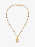 Chanel CC Pendant Chain Gold / Burgundy Base Metal