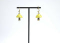 Chanel Vintage 03S Metal Yellow Mushroom Grain Hoop Stud Earrings