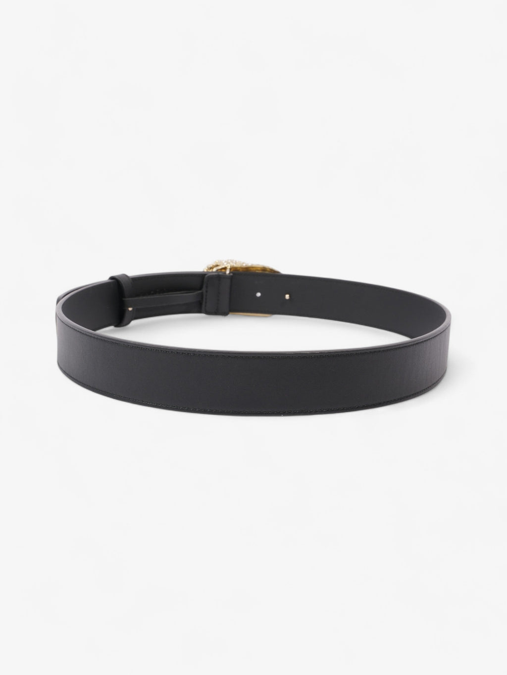 Gucci G Tiger Belt Black / Gold Leather 95cm / 38"