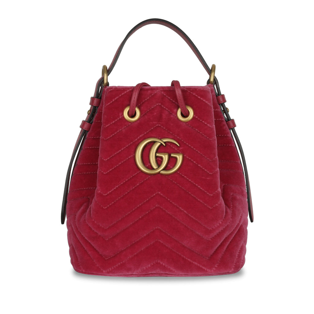 Gucci Marmont Bucket - Pink Velvet