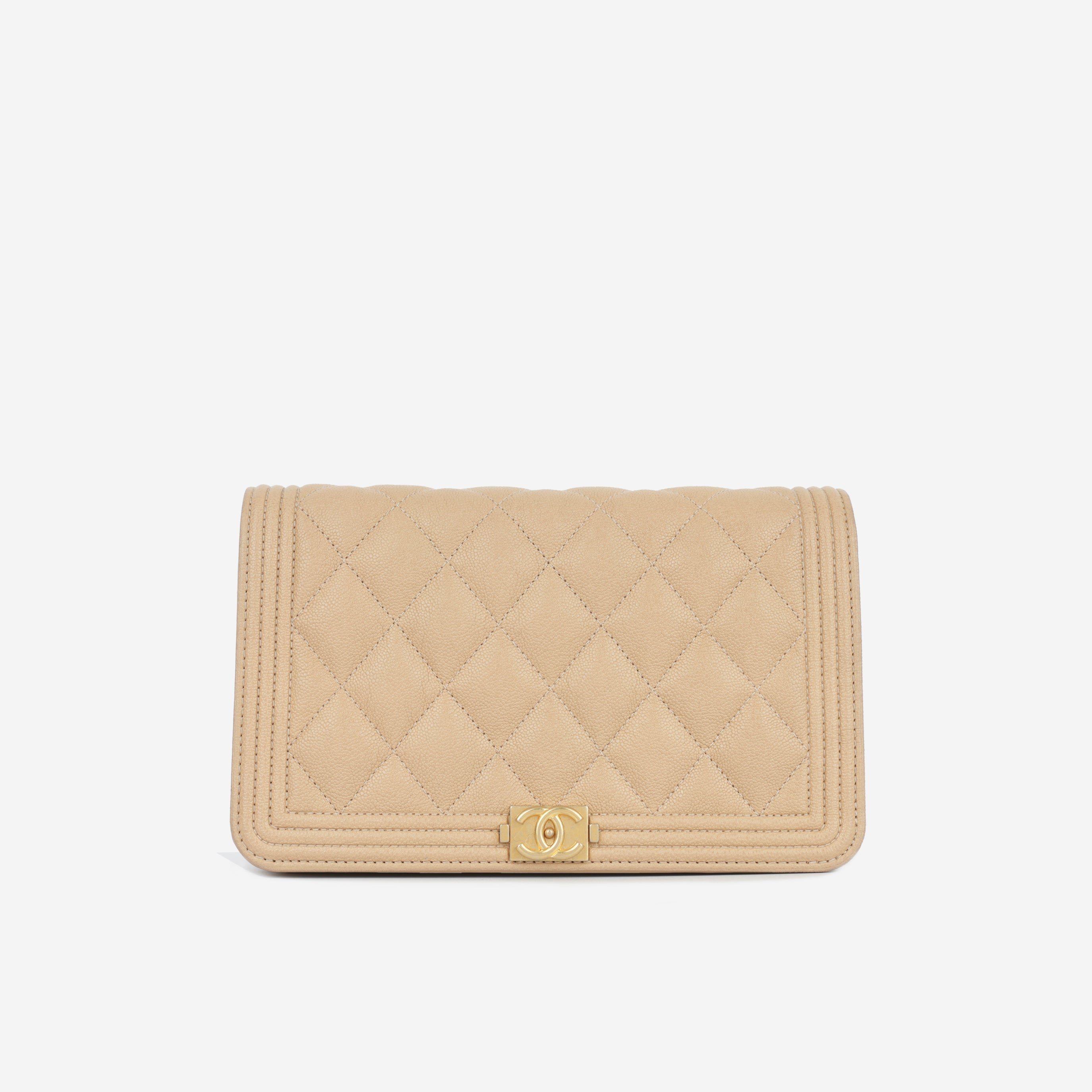 Chanel Boy WOC - Beige Caviar
