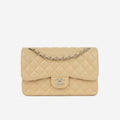 Chanel Classic Jumbo Double Flap - Beige Caviar | Silver Hardware