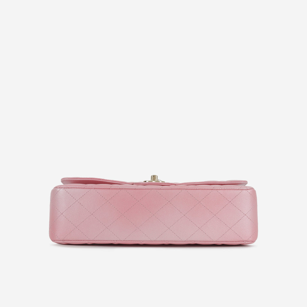 Chanel 23S Medium Classic Flap - Iridescent Pink Lambskin | Champagne Gold Hardware
