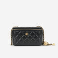 Chanel Pearl Crush Vanity - Black Lambskin | Gold Hardware