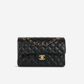 Chanel Small Classic Flap - Black Lambskin | Gold Hardware