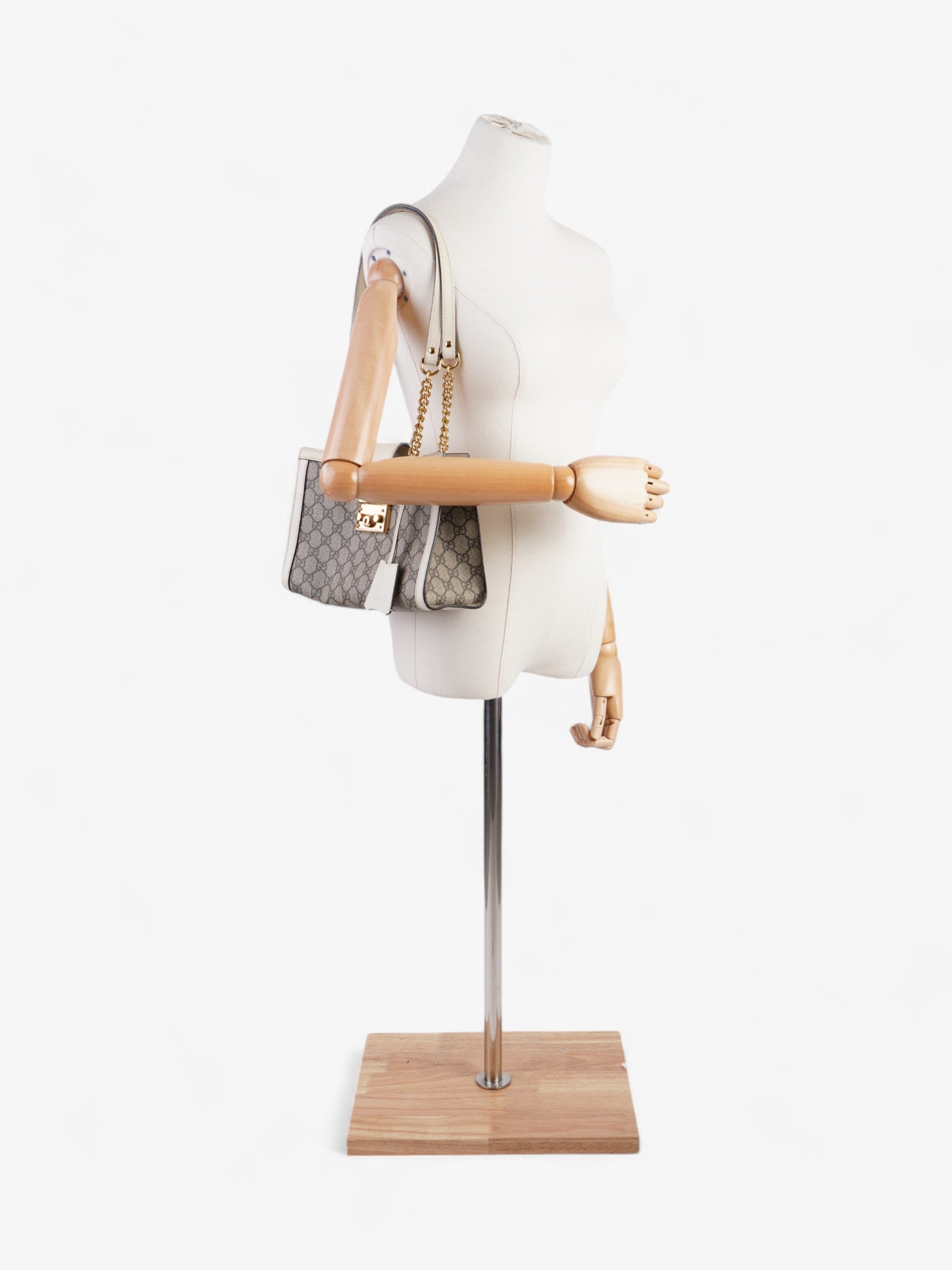 Gucci Padlock GG GG Supreme / White Coated Canvas Small