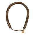 Chanel Vintage 24K Gold Plated Quadruple Layered Chain Belt Black Leather