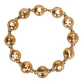 Chanel Vintage 24K Gold Plated Round Cutout Lucky Charms Chain Belt