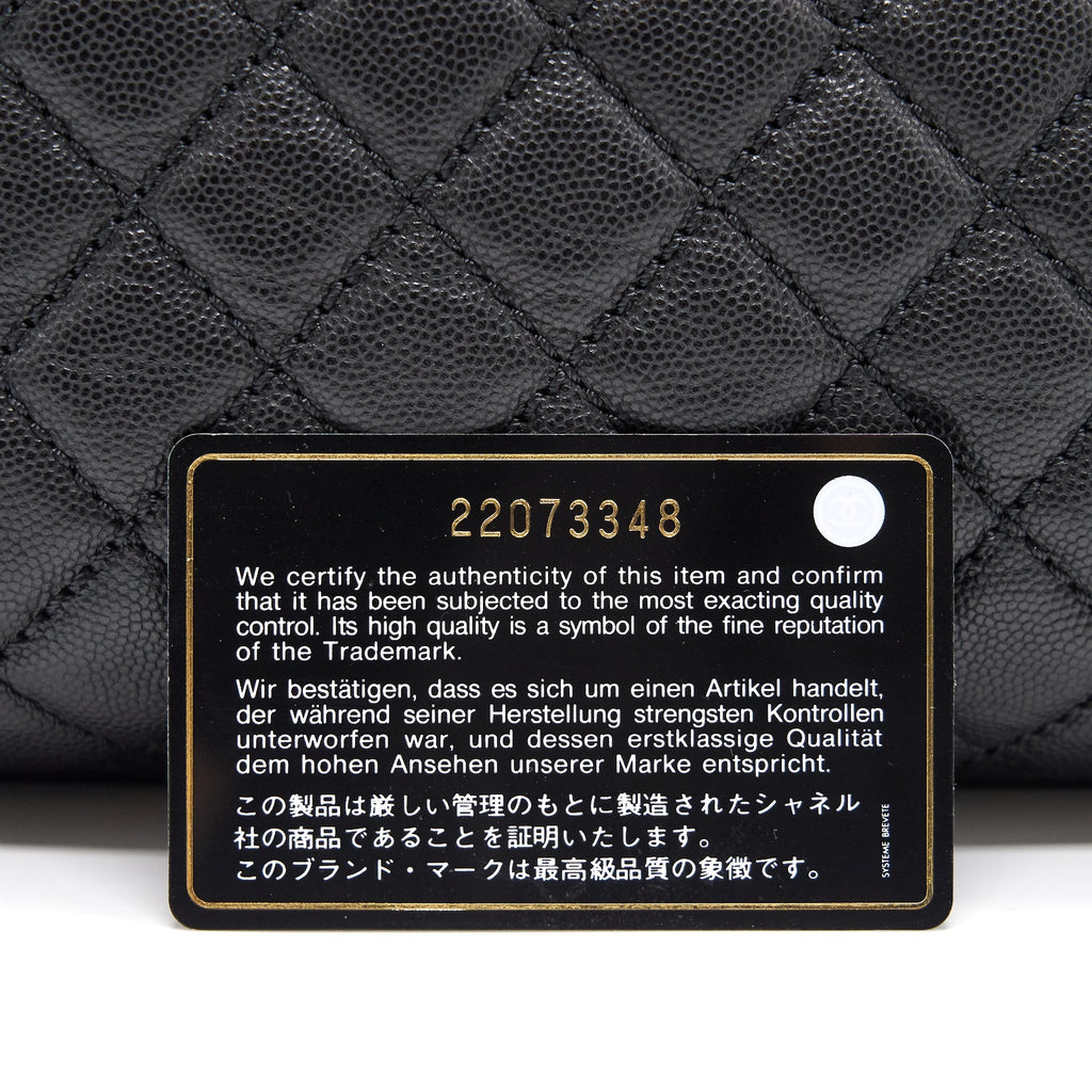 Chanel COCO Handle Flap Bag Large Black