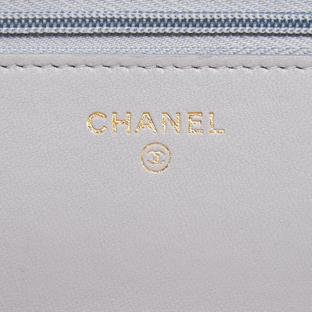 Chanel Wallet On Chain 20c Light Grey L