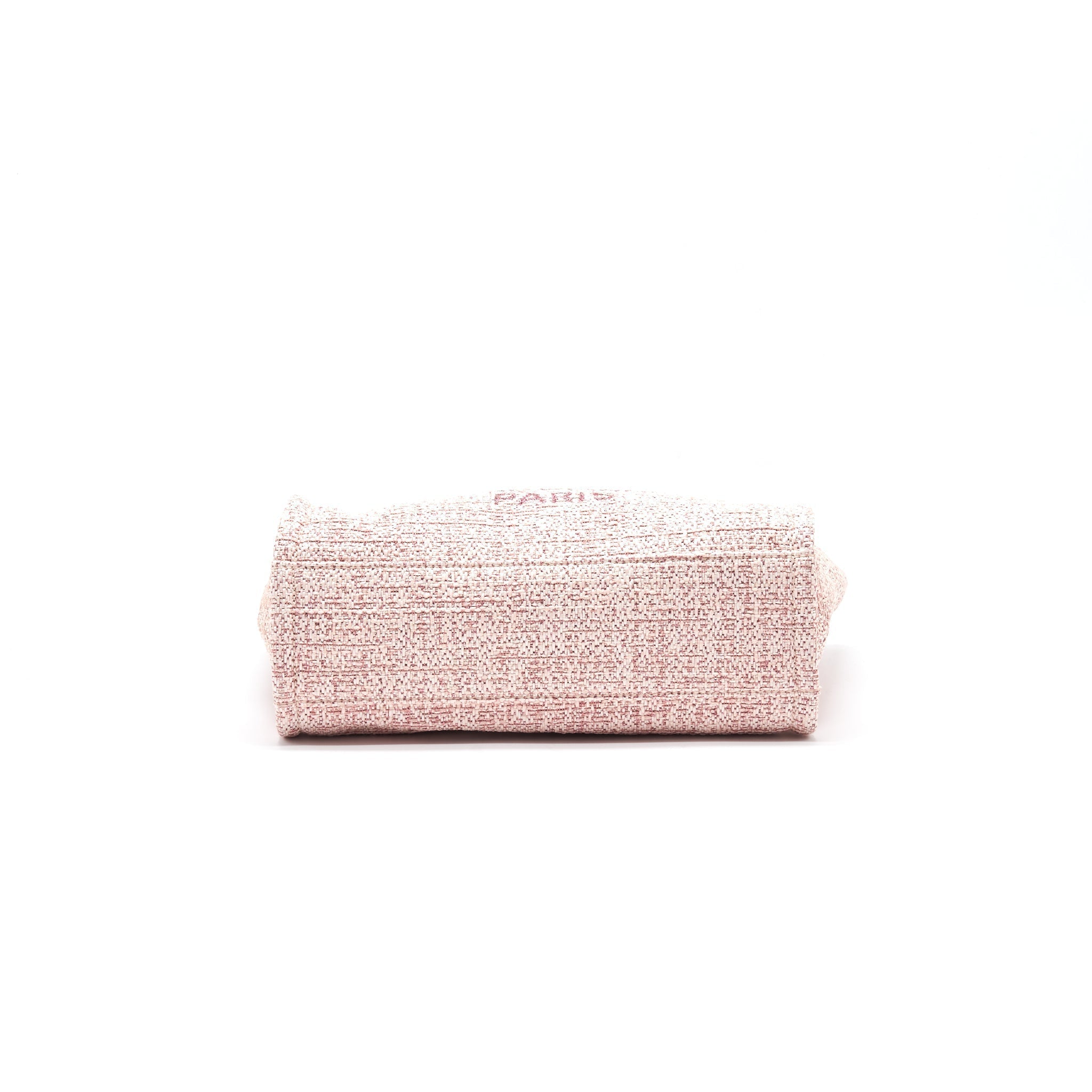 Chanel Deauville PM Tote Bag Canvas Pink