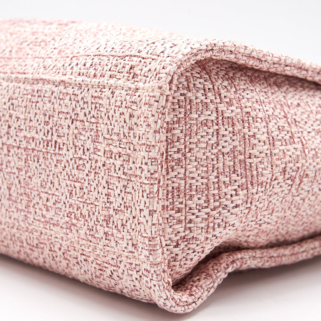 Chanel Deauville PM Tote Bag Canvas Pink