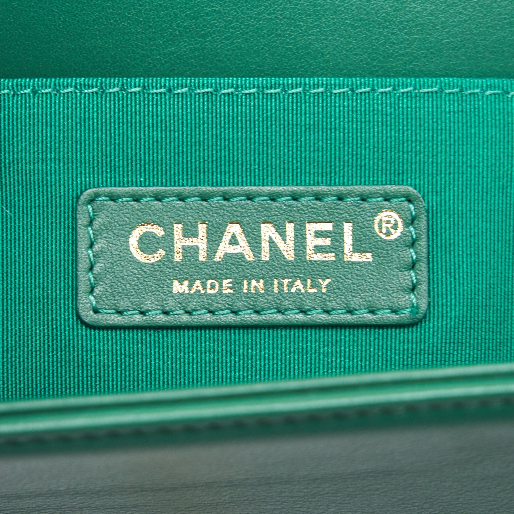 Chanel Small Leboy Lambskin Green