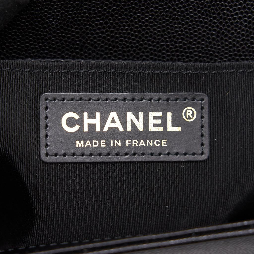 Chanel Boy Chanel Handbag Caviar Black