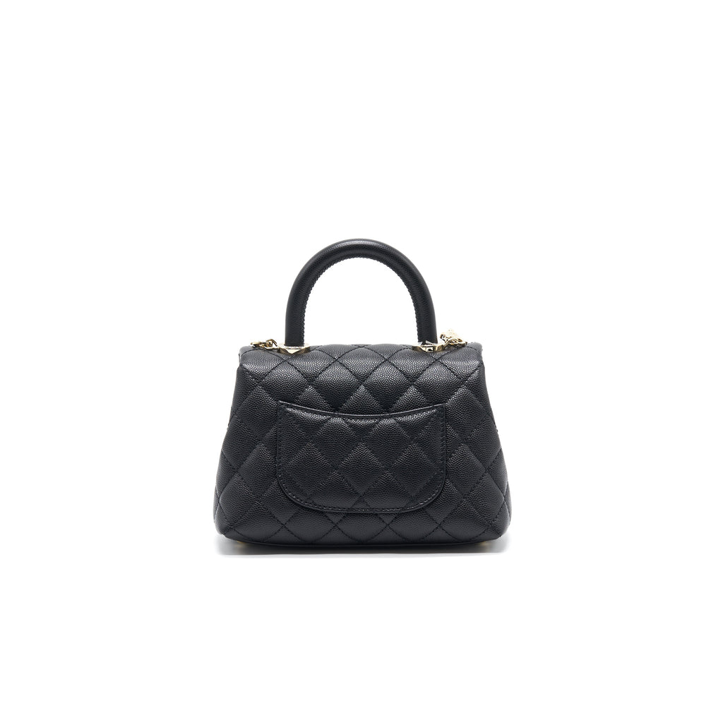 Chanel Extra Mini Coco Handle Flap Bag Black L