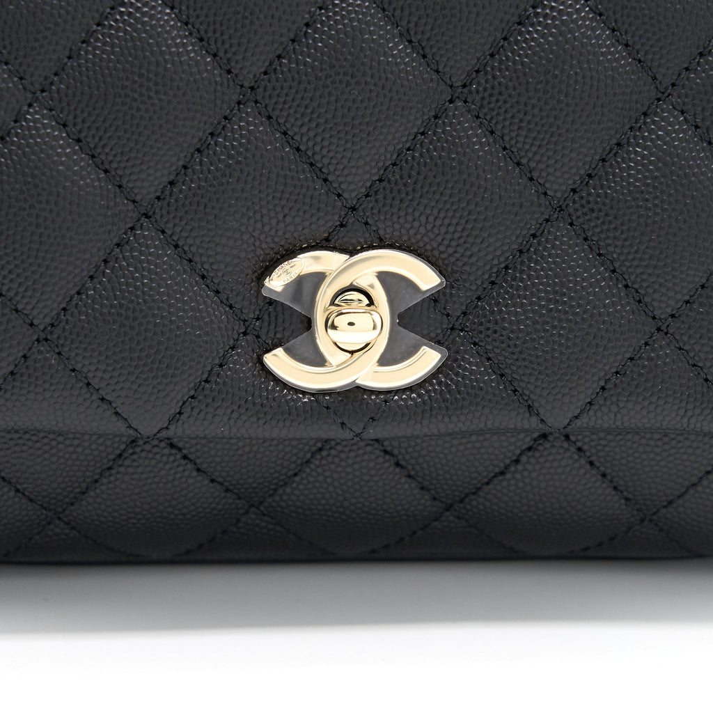Chanel Extra Mini Coco Handle Flap Bag Black L