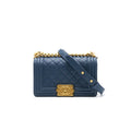 Chanel Small Leboy Cavier Dark Blue
