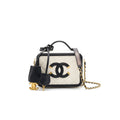 Chanel Caviar Small Vanity case black & white