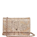 Chanel Wallet on Chain WOC Gold Python Light Gold Hardware