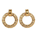Chanel Vintage 24K Gold Plated Small CC Knocker Hoop Earrings
