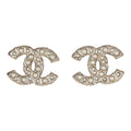Chanel Small CC Pearl Studded Earrings Faux Pearls & Light Gold Tone Hardware