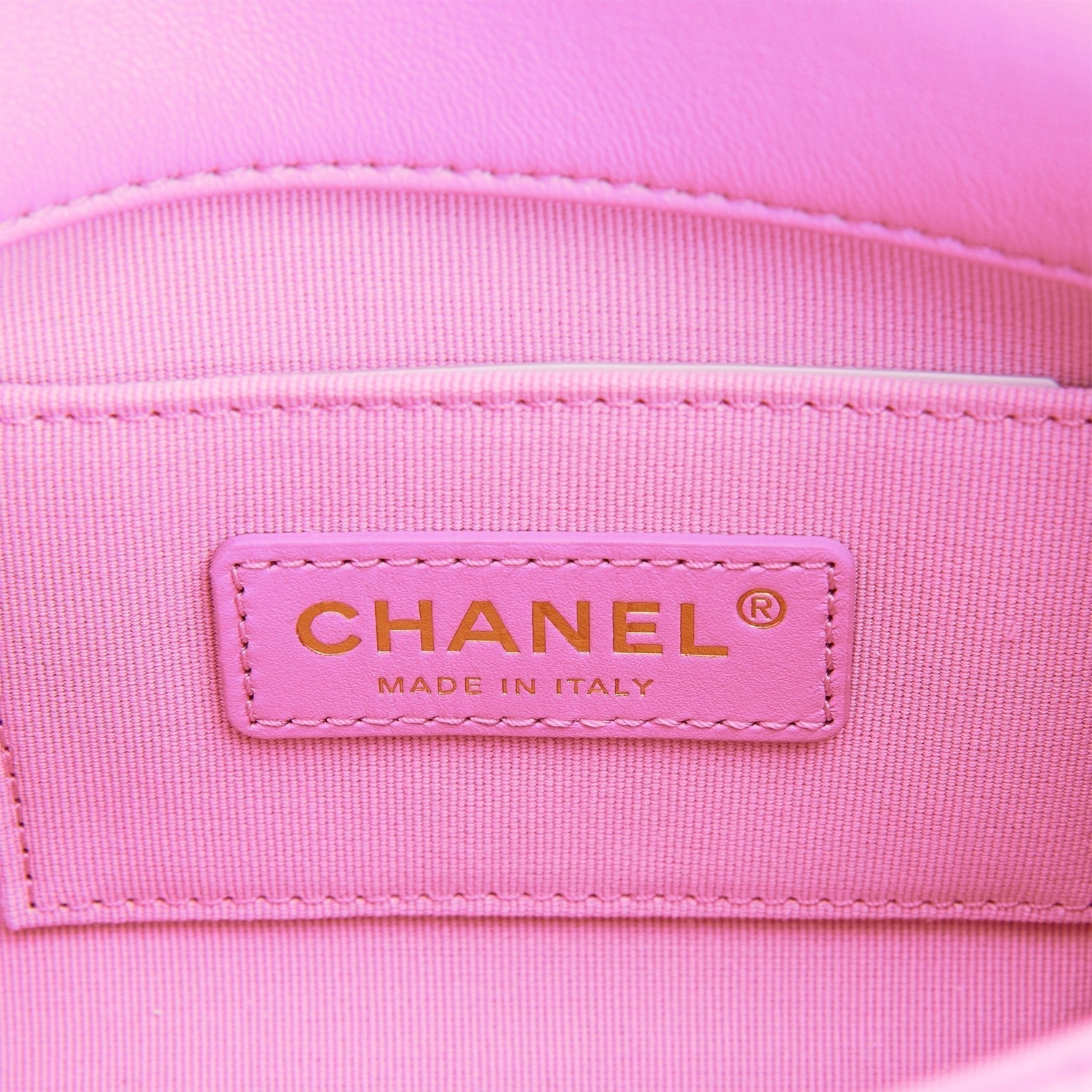 Chanel Lacquered Metal Mini Flap Bag Dark Pink Lambskin Antique Gold Hardware