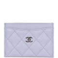 Chanel  Holder Wallet Lilac Caviar Silver Hardware