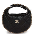Chanel Chain Around Mini Pouch Black Lambskin Light Gold Hardware