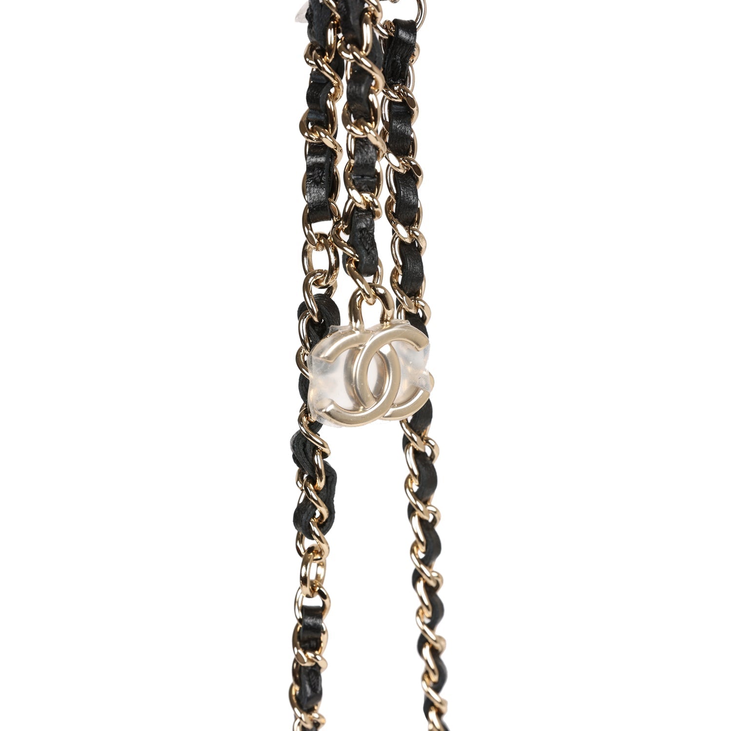 Chanel Camellia Embossed Belt Bag Black Lambskin Light Gold Hardware