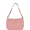 Chanel Vintage Timeless Shoulder Bag Pink Caviar Gold Hardware