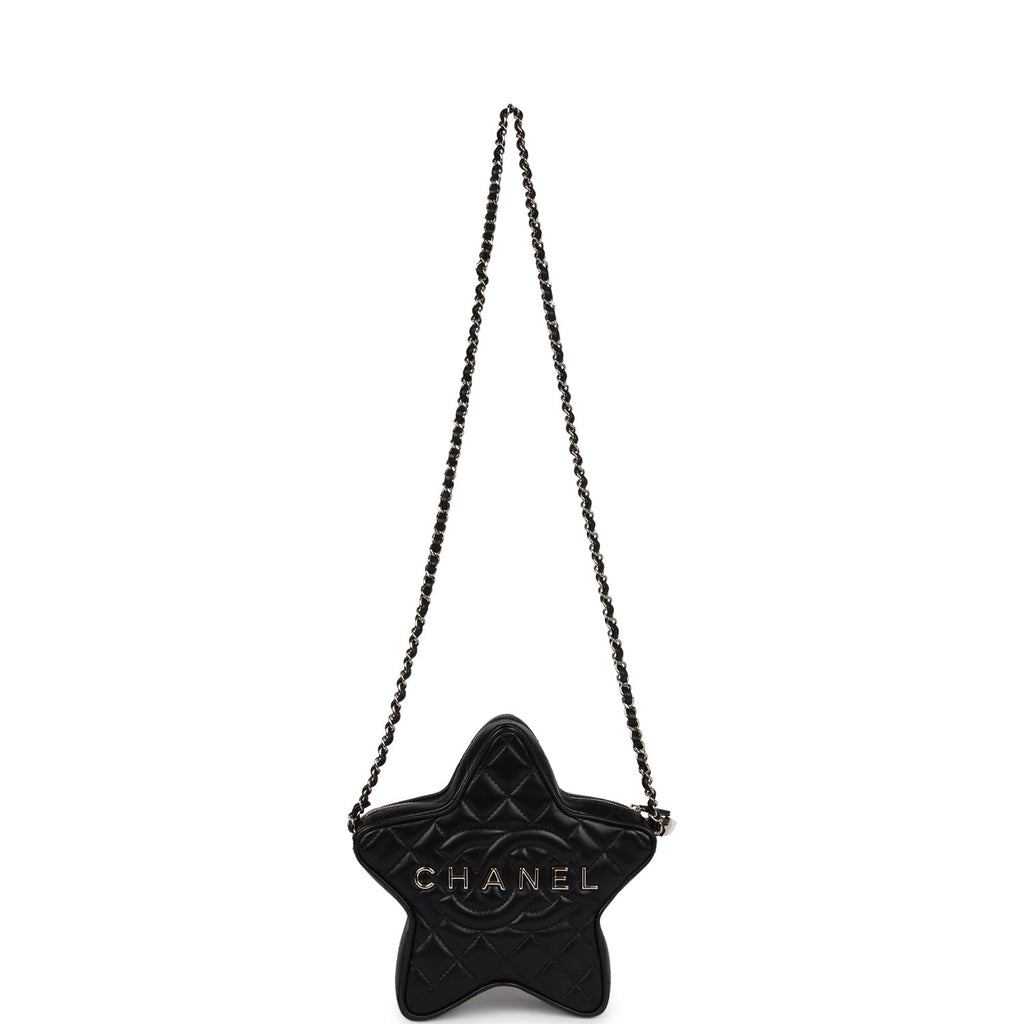Chanel Star Bag Black Lambskin Light Gold Hardware