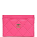 Chanel  Holder Wallet Hot Pink Gold Hardware