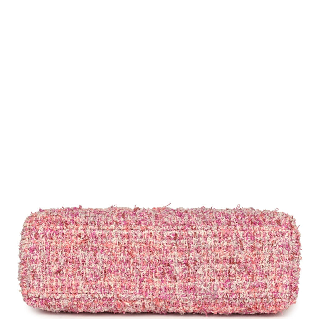 Chanel Small Kelly Shopper Pink Tweed Brushed Gold Hardware