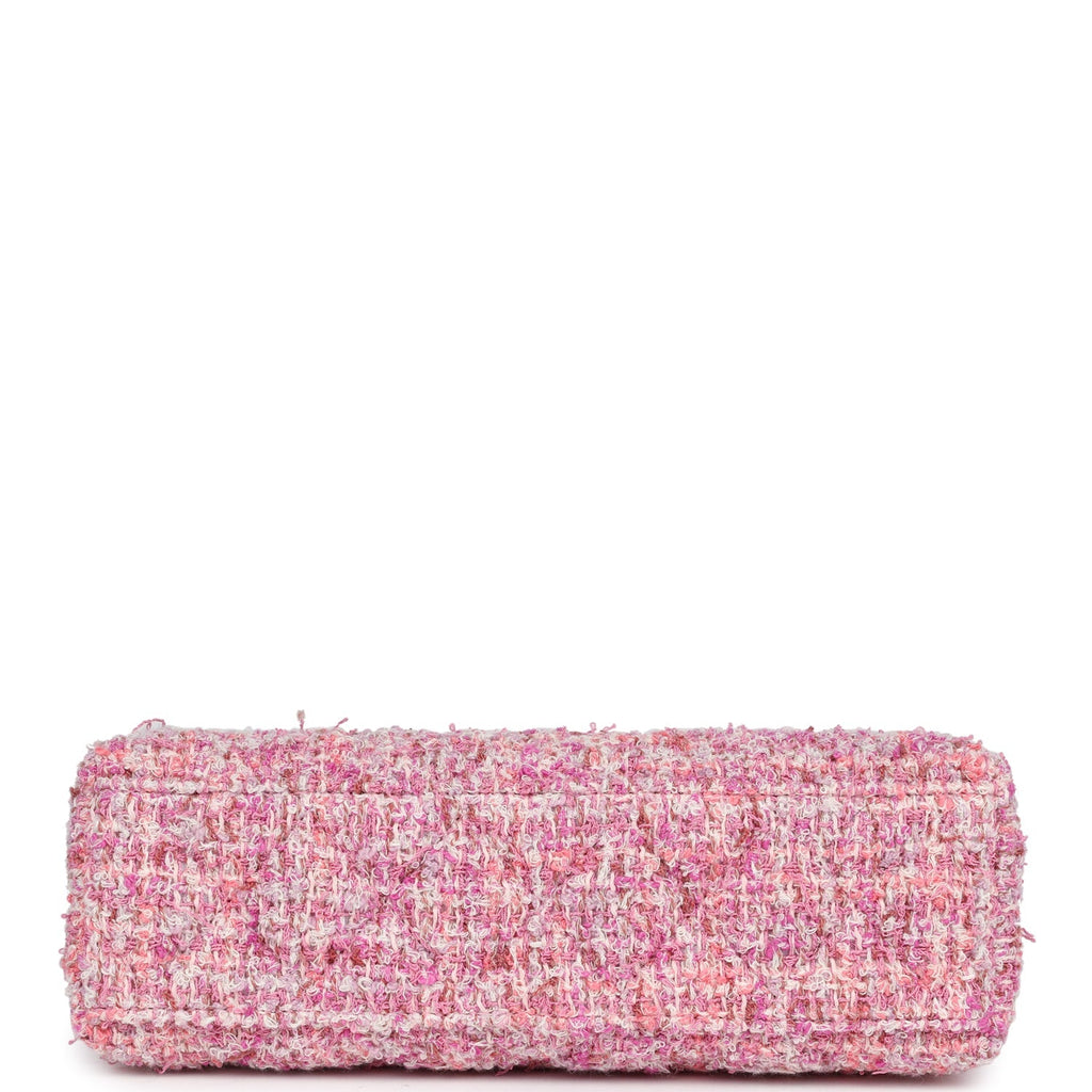 Chanel Small Kelly Shopper Pink Tweed Brushed Gold Hardware