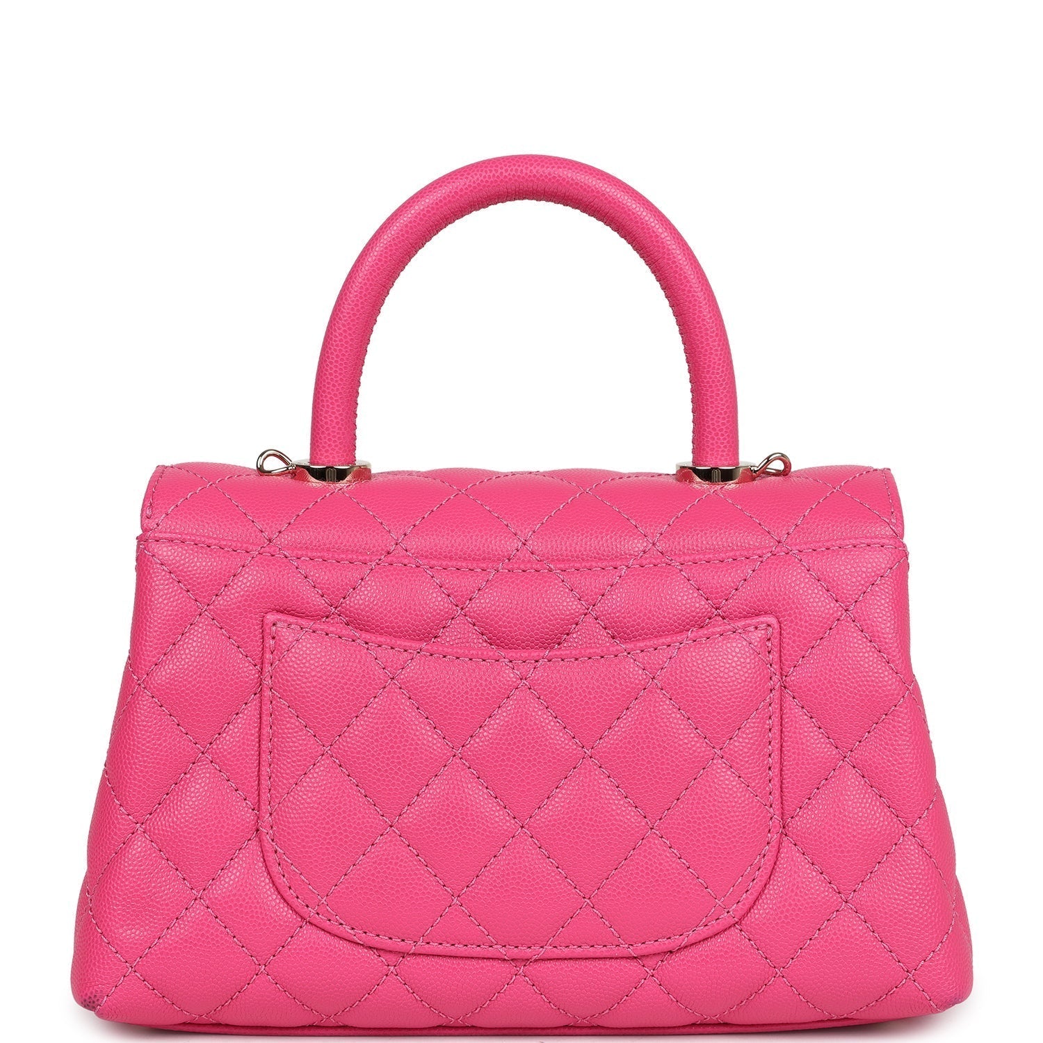 Chanel Small Coco Handle Dark Pink Caviar Light Gold Hardware