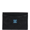 Chanel Classic  Holder Black Caviar Silver Hardware