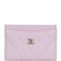 Chanel  Holder Wallet Lilac Caviar Gold Hardware
