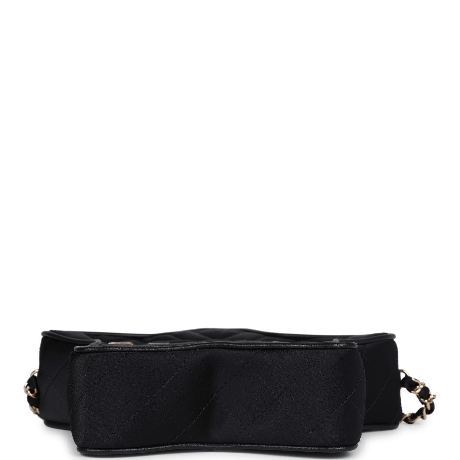 Chanel Star Bag Black Satin Light Gold Hardware