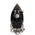 Chanel Limited Edition Rocket Ship Minaudière Bag Black Lucite and Crystals Silver Hardware