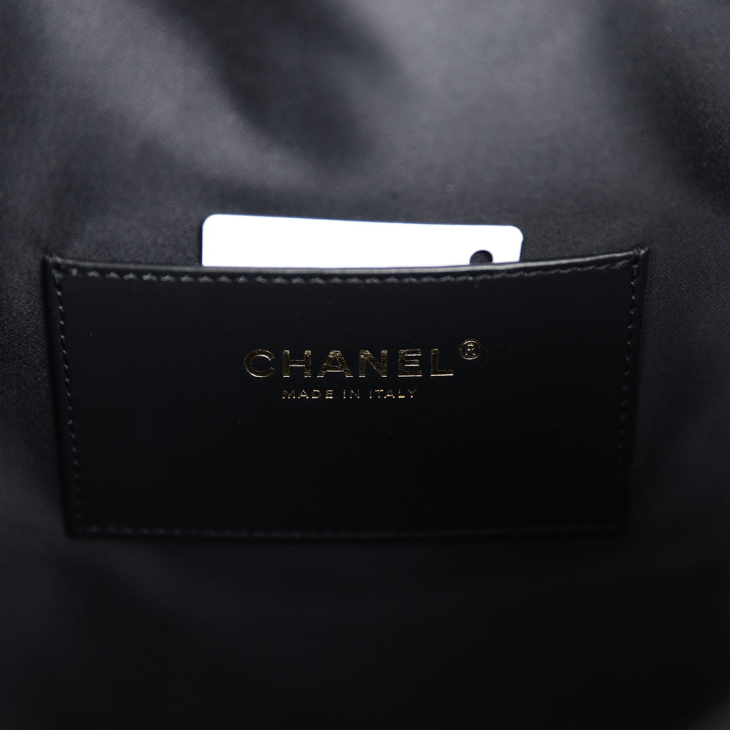 Chanel Medium 25 Hobo Bag Black Caviar Antique Gold Hardware
