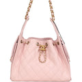 Chanel Small 25 Hobo Bag Light Pink Caviar Antique Gold Hardware