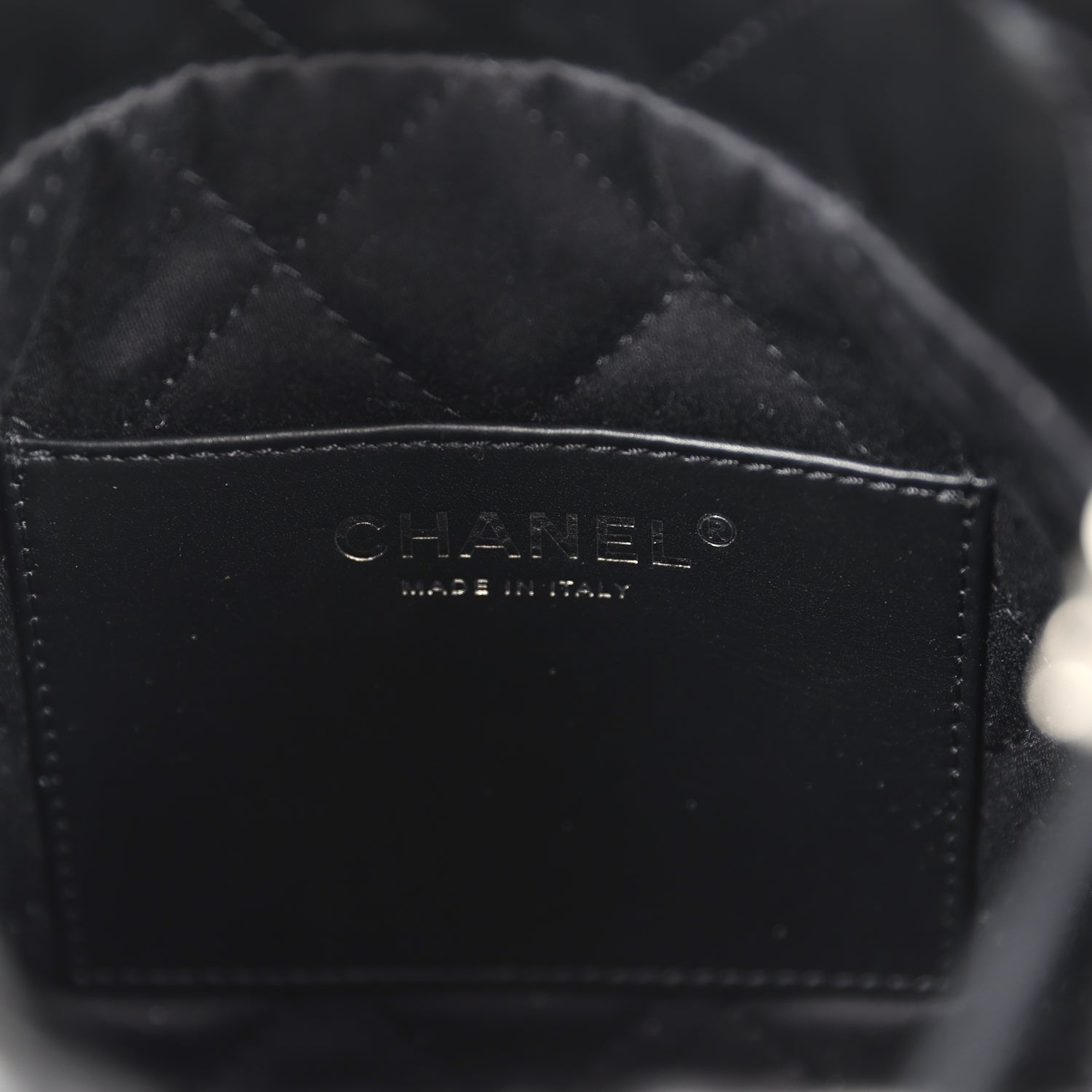Chanel Mini 22 Bag Black Shiny Calfskin Brushed Silver Hardware