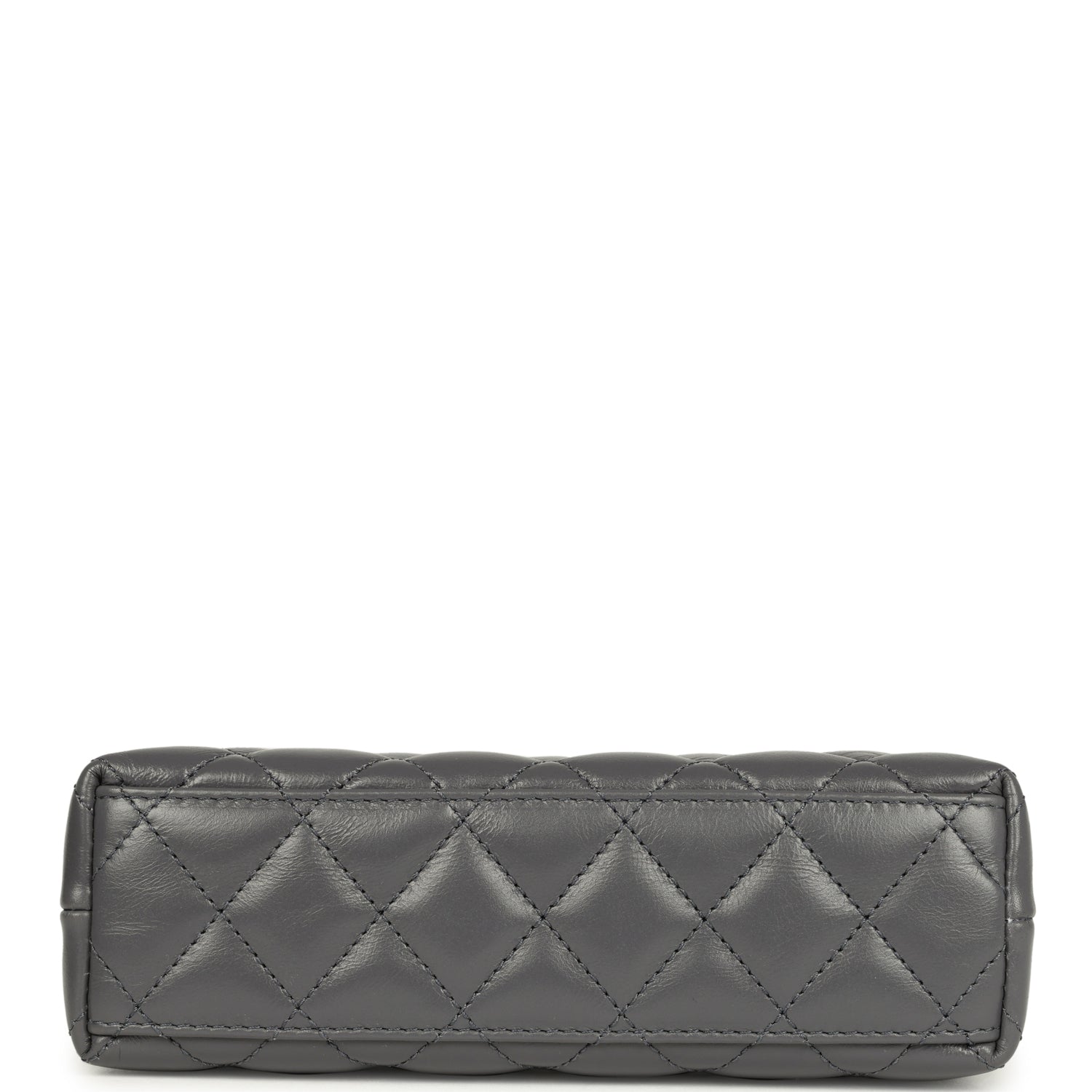 Pre-owned Chanel Small Kelly Shopper Grey Shiny Aged Calfskin Brushed Gold Hardware