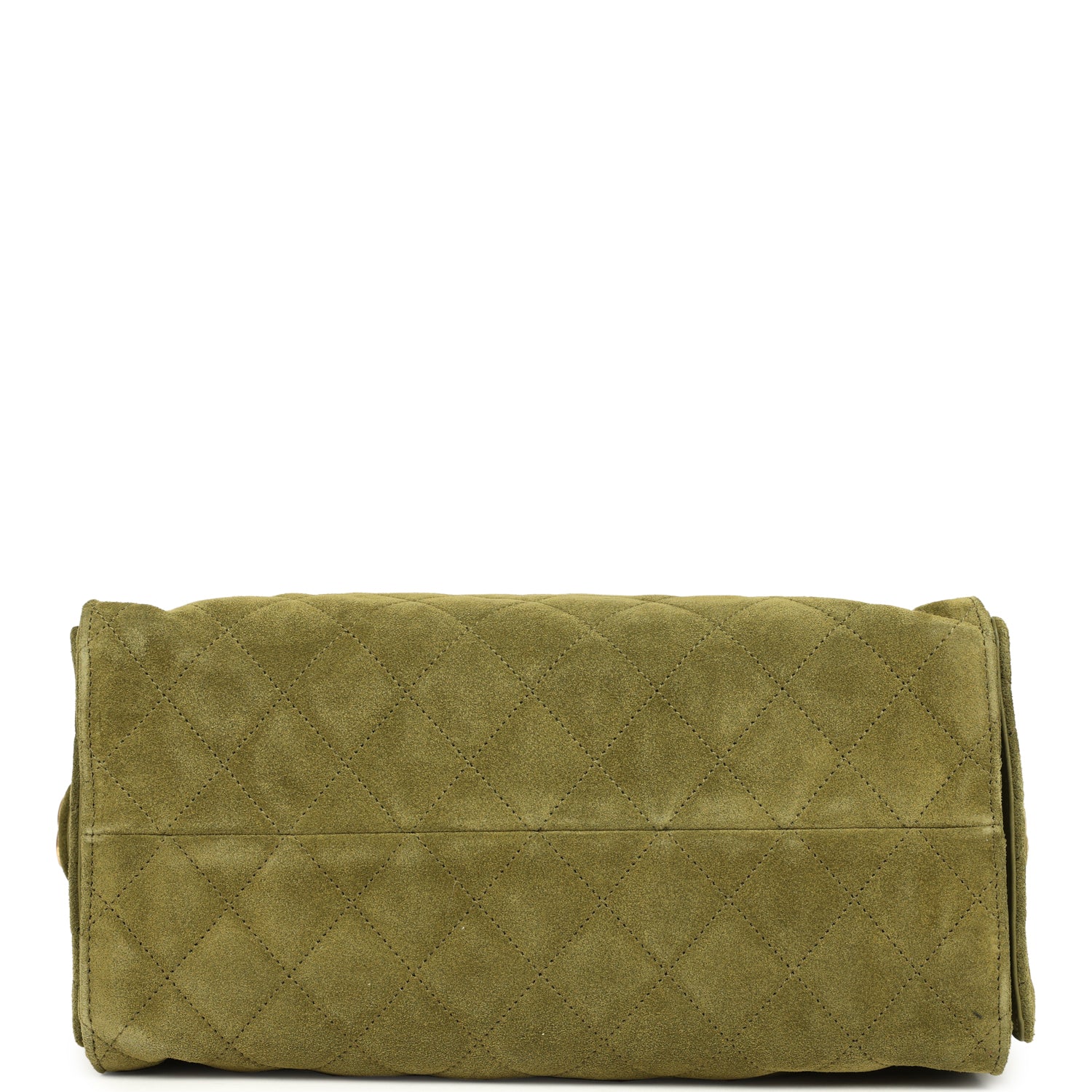 Chanel Medium 25 Hobo Bag Khaki Suede Antique Gold Hardware