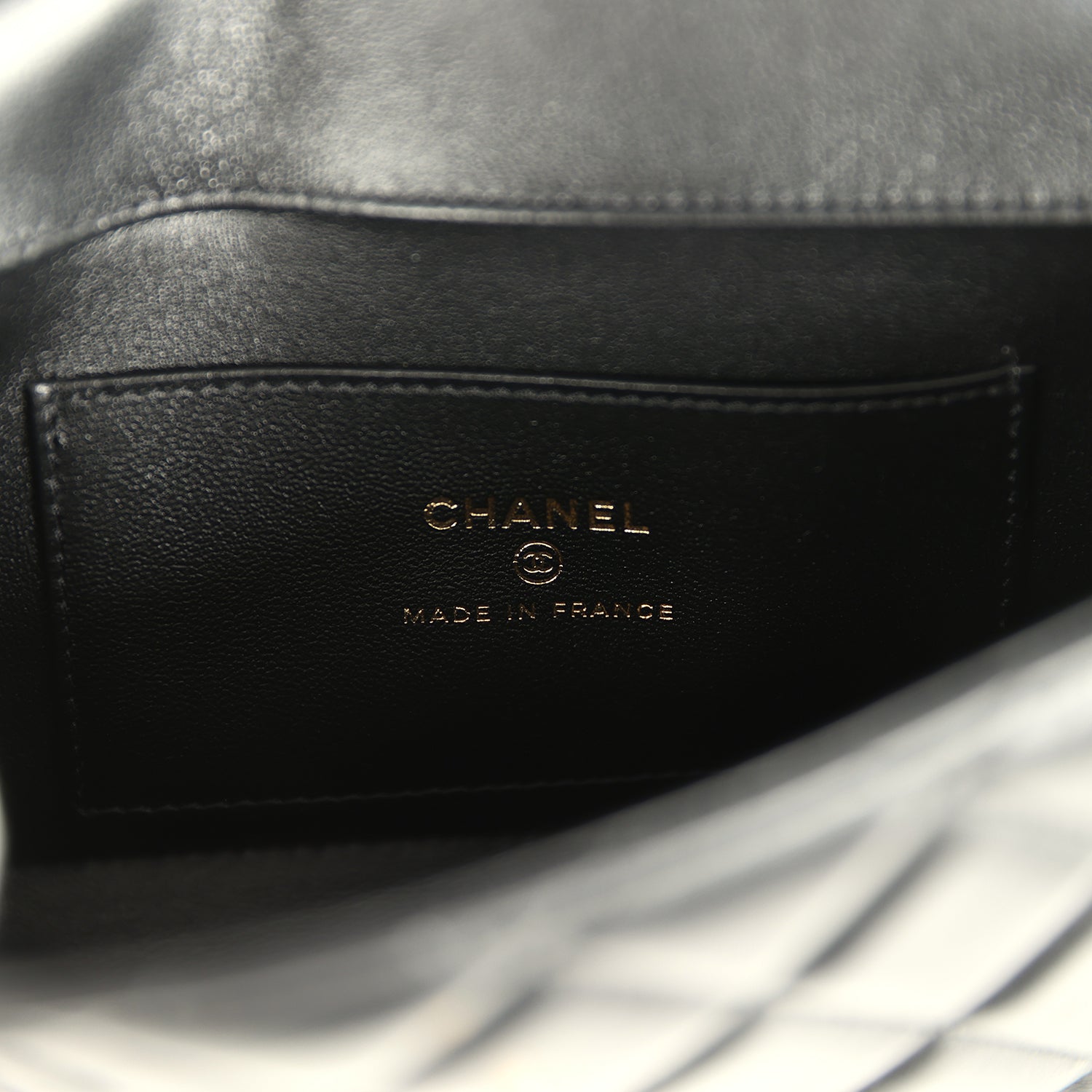 Chanel Mini Tab Flap Bag Black Lambskin Gold Hardware