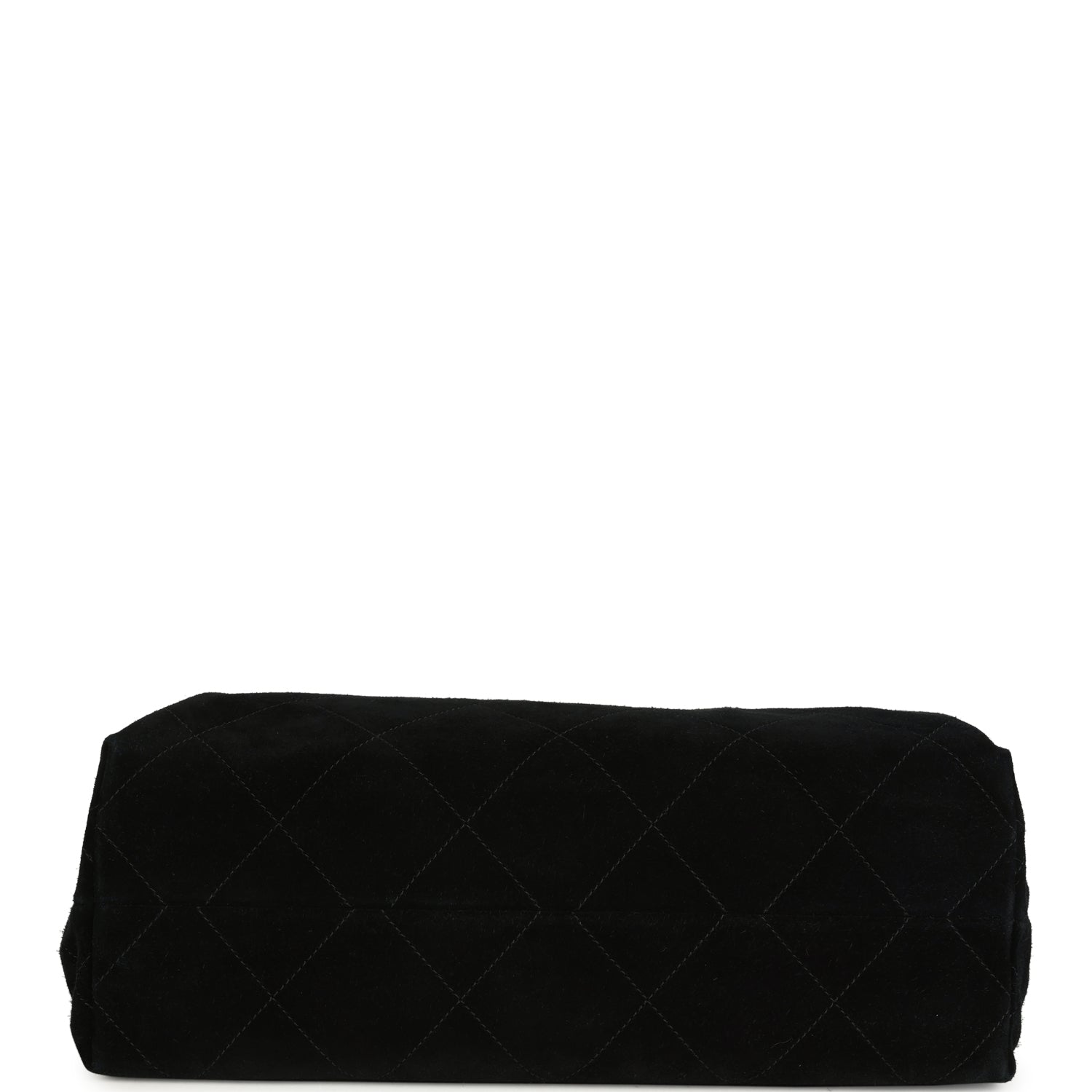 Chanel Maxi Hobo Bag Black Suede Antique Gold Hardware