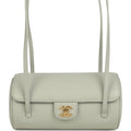 Chanel Preppy Coco Bowling Bag Light Green Shiny Caviar Brushed Gold Hardware