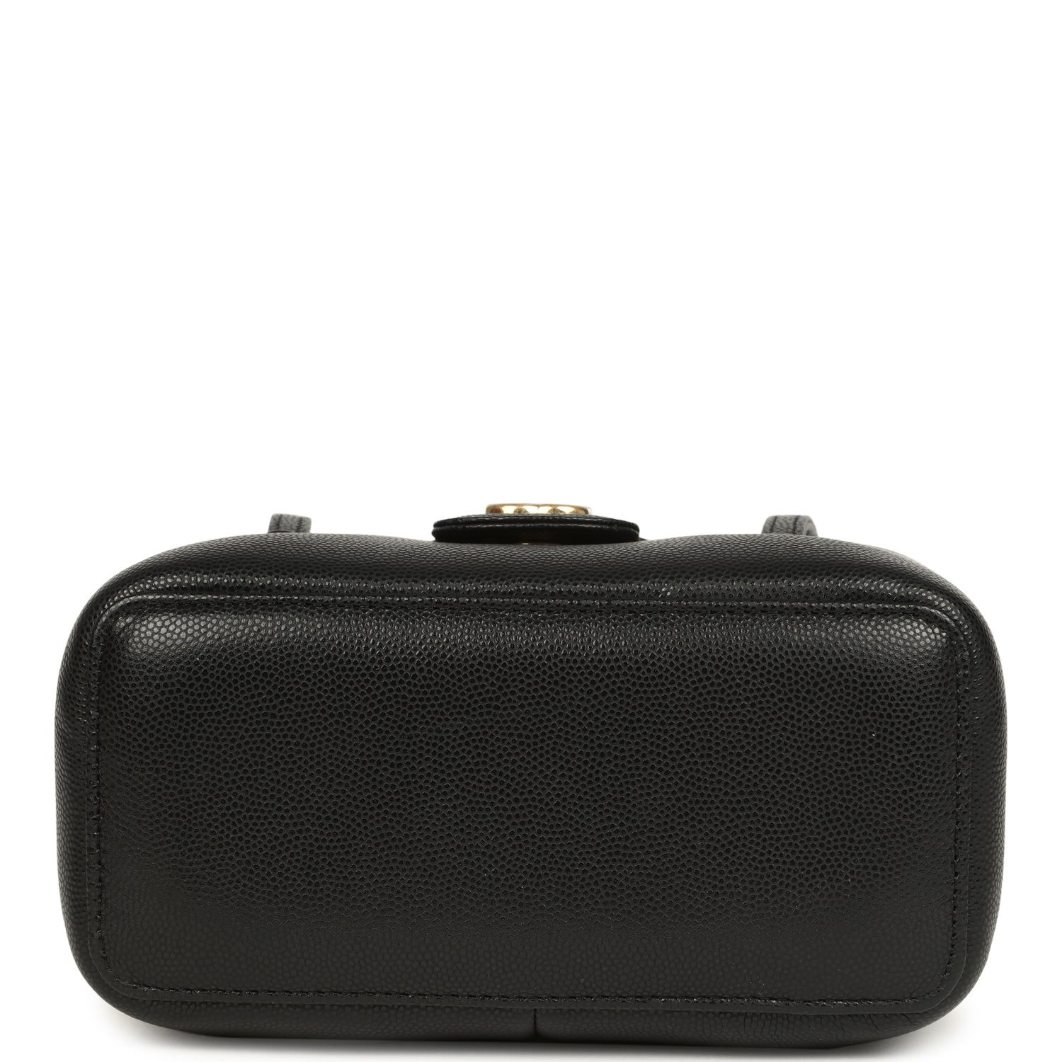 Chanel Preppy Coco Long Vanity with Straps Black Shiny Caviar Brushed Gold Hardware